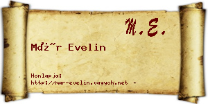 Már Evelin névjegykártya
